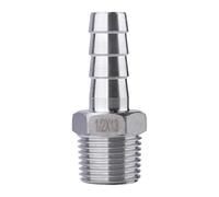 1 unidad de espiga for manguera, rosca macho métrica, acoplamiento adaptador de instalación de tuberías de alta presión de acero inoxidable 304(8mm,M12x1.25)