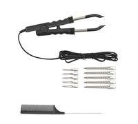 1 Unidad De Extensiones Cabello Con Conector Hierro Térmico, Fusión 10 Uds., Pinzas For El, Cuentas Queratina 50g, 50 ., Protectores Escudo Un Solo Orificio Ahorro Tiempo Eficiente(Black)