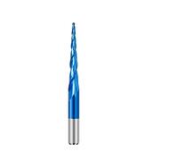 1 unidad de fresas extremo cónico punta esférica R0.25-R2.0 enrutador CNC carburo sólido HRC65 broca grabado madera Metal con recubrimiento Nano azul(R1.0x30.5xD6x75)