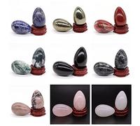 1 Unidad De Huevo Yoni Sin Perforar, Cuarzo Rosa Natural, Cristales De Ágata Obsidiana Negra, Piedras De Masaje, Decoración De Piedras Preciosas,Aventurina Azul,1 PC