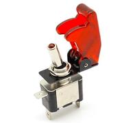 1 unidad de interruptor basculante con botón pulsador LED rojo de 12 V 20 A for coche de carreras, camión, barco, control + cubierta antipolvo