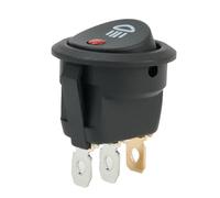1 Unidad De Interruptor De Luz Antiniebla Basculante De Encendido Y Apagado De 23mm, Lámpara De Luz Led Antiniebla Roja Redonda De 12V, Símbolo Compatible Con Piezas De Interruptor For Coche, Furgonet