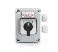 1 unidad de interruptor de transferencia de leva giratorio, 3 posiciones (1-0-2), 12 terminales AC660V 20A SZW26-20/D303.3 con caja impermeable