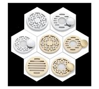 1 unidad de lavadora latón, plata/oro, baño, doble uso, cubierta drenaje suelo grueso, filtro malla, desodorante redondo, alcantarillado(B)