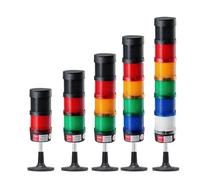 1 unidad de luz giratoria de destello constante, luz de señal industrial ajustable, base de disco, luz de advertencia LED, torre con zumbador(4Layers 220V Buzzer)
