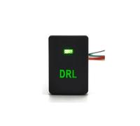 1 unidad de luz LED antiniebla delantera DRL verde for coche, interruptor de encendido y apagado de Radar, botón pulsador