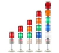 1 unidad de luz LED de emergencia for máquina apilable, torre de luz de advertencia con base de disco de varilla recta, CC 12 V/24 V, CA 110 V/220 V, sin zumbador.(2Layers 12V no Buz)