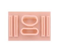 1 Unidad de Modelo de Entrenamiento de sutura de Piel, módulo de Costura de simulación laparoscópica, Silicona Reutilizable for Entrenar a Estudiantes de enfermería