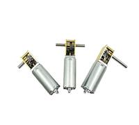 1 unidad de Motor engranaje tornillo sin fin Micro 050 DC3V-12V 6V 9V velocidad lenta alto Torque caja cambios Metal ángulo recto eje corto/largo(C 13RPM-53RPM,Single Shaft)