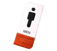 1 unidad de pegatina señal acrílica, placa señalización pared, inodoro for hombres y mujeres, Wc, baño, puerta(C)