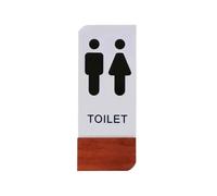 1 unidad de pegatina señal acrílica, placa señalización pared, inodoro for hombres y mujeres, Wc, baño, puerta(A)