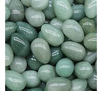 1 Unidad De Piedras Naturales De Huevo De Cristal, Aventurina Verde, Punto Azul, Jade, Decoración Pulida A Mano, Regalo, Mini Adorno De Cuarzo De Cristal,Green 1PCS