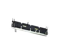 1 unidad de potenciómetro deslizante deslizante de 75mm de doble unidad, carrera de 60mm, A10k, longitud del eje de 8 posiciones, 15mm