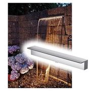 1 Unidad de Salida de rociado for Fuente de Pared de Acero Inoxidable - Cascada Personalizada for jardín/Patio/SPA/Estanque de Peces, caudal de 8 a 70 Pulgadas(Silver,55in)