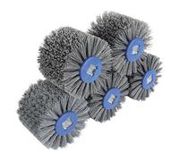 1 unidad de tambor de pulido de alambre abrasivo de nailon de 120 x 100 x 19 mm for amoladora angular, cepillo redondo, herramienta de desbarbado for madera y muebles(Grit 400)