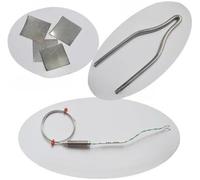 1 unidad de termopar de hilo incandescente con sonda blindada B+B y cabezal en forma de U - Sensor de lámina de plata de 0,5 mm x 150 mm(Thermocouple 1.0 * 500)