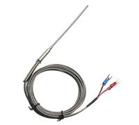 1 unidad de termopar tipo K blindado WRNK-191 de 1,5 m con cable aislado de acero inoxidable trenzado, sonda flexible de 100/200/300 mm(Probe 2x200mm)