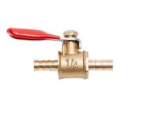 1 unidad de válvula de bola pequeña de latón de 1/8 ", 1/4", 3/8 ", 1/2", conector de válvula de latón de rosca hembra/macho, adaptador de acoplador de montaje de tubería de cobre(8mm)