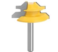 1 unidad de vástago 1/4 ", 6MM, 8MM, bloqueo 45 grados, broca for ranuradora inglete, fresa, herramienta carpintería for herramientas madera(6x38.1mm)