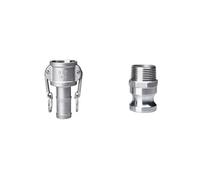 1 unidad DN15 1/2 "tipo B/C/D + DP/E/F tipo DC + E/F adaptador de ajuste Camlock conector de acero inoxidable 304 acoplador de liberación rápida(C and F)