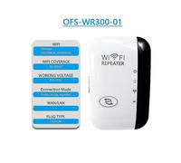 (1 UNIDAD - ENCHUFE UE - OFS-WR300-011293) Repetidor Wifi 2.4G/5G 1200 Mbps con 2 puertos LAN/WAN para