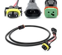 1 unidad H11 / H8 / H27W/1 / H27W/2 de fábrica de luces antiniebla con conector Deutsch DT DT06-2S arnés de cableado para luces LED auxiliares todoterreno, barra de luz, luces de vaina, luz de trabajo