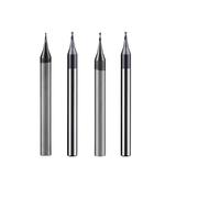1 unidad HRC62 D0.1-0.9 R0.05-R0.45 Micro 2 flautas fresa de extremo plano broca enrutadora CNC vástago de 4mm fresa de carburo de tungsteno Mini fresa(D0.25,Ballnose)
