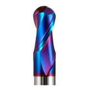 1 unidad HRC70 fresa de punta bola alta dureza cortador carburo tungsteno herramienta fresado CNC R0.5 6mm 8mm 10mm 12mm Metal(HRC65,R2.0x8xD4x50L)
