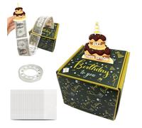 1 unidad hucha de cumpleaños, hucha Happy Birthday, caja de regalo de dinero, caja de dinero para cumpleaños, caja de regalo de dinero sorpresa, hucha para fiesta de cumpleaños para sacar