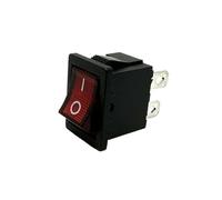 1 unidad KCD1-201S-4P-R 21 * 15mm KCD1 220V luz LED roja encendido apagado 2 posiciones 4 pines 4P 6A/250V Mini barco coche interruptor basculante for barco