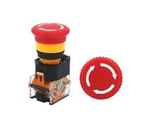 1 unidad LA38-11ZS Interruptor de botón pulsador de emergencia autoblocante de 22 mm(White Arrows)