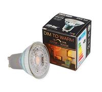 [1 unidad] LED 5,5 W GU10 Fuente de iluminación 345 lúmenes Foco para empotrar lámpara de ahorro de energía, bombilla 2200-3000 K, blanco cálido regulable 220-240 V