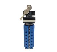 1 unidad LW26-32F con llave, interruptor universal de transferencia con bloqueo de tres posiciones, 32 A, 690 V, doble alimentación, conmutable, con inversión de y leva.(32A 6Poles)