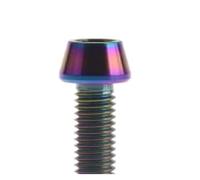 1 unidad M5 M6*10/12/15/20/25/30 Tornillo de cabeza hexagonal de titanio con llave interna Perno de cabeza cónica para fijación manillar tija de sillín for bicicleta (Rainbow, M5X10)
