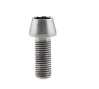 1 unidad M5 M6*10/12/15/20/25/30 Tornillo de cabeza hexagonal de titanio con llave interna Perno de cabeza cónica para fijación manillar tija de sillín for bicicleta (Titanium colour,M5X10)