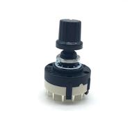 1 unidad RS26 3P4T 3 polos 4 posiciones banda seleccionable interruptor Selector de canal giratorio longitud de la manija 20MM con perilla(With knob)