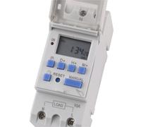 1 unidad THC15A, interruptor temporizador digital programable semanal de 2 cables for 7 días, con carril DIN, control de relé, CA 12 V, 24 V, 48 V, 220 V y 230 V.(1NO 12V)