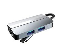 1 unidad tipo C USB HUB Dock Station Splitter USB-C a USB HUB USB3.0 USB2.0 RJ45 SD TF lector de tarjetas para portátil