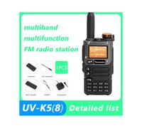 (1 unidad) Walkie Talkie UV K5 (8) portátil, radio bidireccional AM/FM, estación conmutadora, radioaficionado