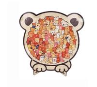 1 Unidades Alivio del Estrés Rompecabezas Animal Perro Gato Oso Tema de Dibujos Animados Rompecabezas De Madera de Juguete para La Decoración del Hogar Divertido Juguetes Educativos Regalo