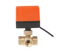 1 unids 1/2" 3/4" 1" 1-1/4" 1-1/2" 2" Válvula de bola motorizada Válvula de bola eléctrica de latón de 3 hilos y 2 controles Válvula de bola motorizada de 3 vías (T TYPE_24VAC_CR02)