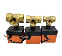1 unids 1/2 "3/4" 1 "1-1/4" 1-1/2 "3 vías válvula de bola motorizada T/L tipo 220V 24V 12V 3 hilos 2 Control Ball Válvula (DN15,T TYPE_12VDC)
