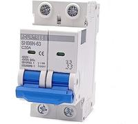 1 Unids 2 Polos 400V ~ CType Mini Disyuntor Recorte Interruptor de Aire Doméstico en Miniatura Montaje Mcb 36mm (Tamaño: 2 Polos, Color: 6A)(6a)