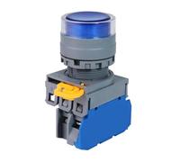 1 unids/22mm FXBY6 interruptor de botón con bloqueo momentáneo cabeza de avión iluminada interruptores de plástico 12 V 24 V 110 V 220 V 10 A