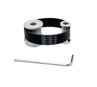 1 unids 2GT Polea Set Relación de Reducción 2:1 Componente de transmisión 24 T 12 dientes Ancho de la correa 6 mm/10 mm Agujero 3~8 mm GT2 Kit Correa Polea (2GT-400-6 mm, 12T3-24T5)