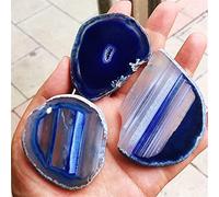 1 unids Agata Azul Pieza Pulido Irregular Cristal Piece Brasil Mango Natural Cuarzo Colgante Minal Decoración-40mm_5pcs
