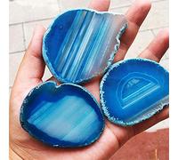 1 unids Agata Azul Pieza Pulido Irregular Cristal Piece Brasil Mango Natural Cuarzo Colgante Minal Decoración-40mm_10pcs