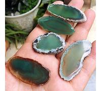 1 unids Agata Azul Pieza Pulido Irregular Cristal Piece Brasil Mango Natural Cuarzo Colgante Minal Decoración