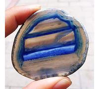 1 unids Agata Azul Pieza Pulido Irregular Cristal Piece Brasil Mango Natural Cuarzo Colgante Minal Decoración-40mm_PC 1