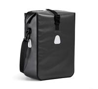 1 unids Bolsa de alforja de bicicleta 15L Gran capacidad PVC impermeable Rack Bag con tiras reflectantes Tablero de PE para desplazamientos Touring Camping negro (negro)